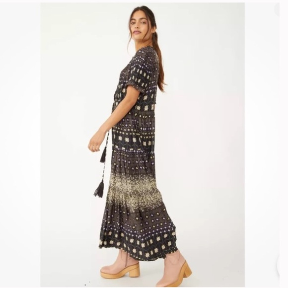⭐️NWT Free People Rare Feeling Pleated Maxi Dress⭐️ - Picture 3 of 11
